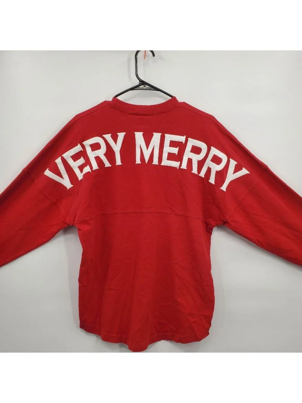 Spirit Jersey Very Merry Oversized Graphic Top Women Size XS NWOT Christmas